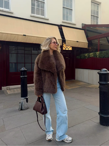 Casual Faux Fur Coat